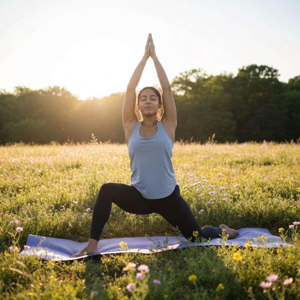 Person i naturlig miljö som lever en aktiv och hälsosam livsstil